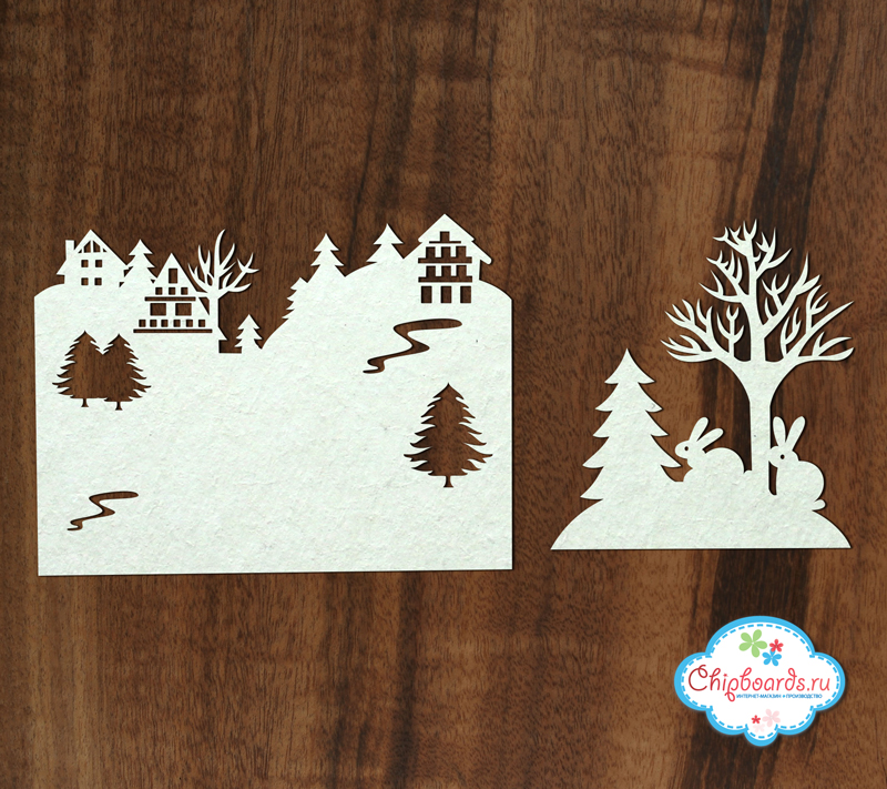 Чипборд Chipboards "Сельские мотивы (с зайчатами)"
