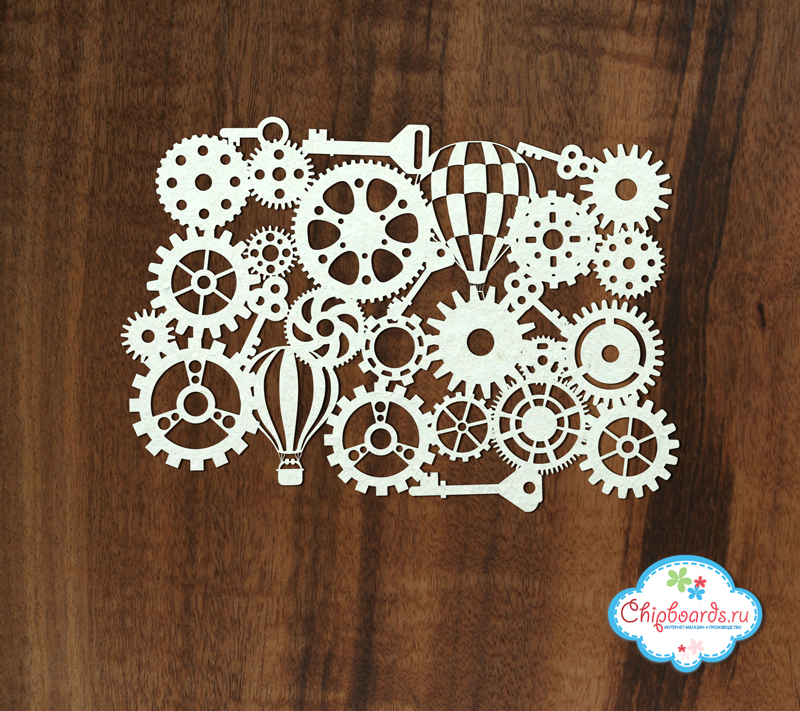 Чипборд Chipboards "Стимпанк. Шестеренки"
