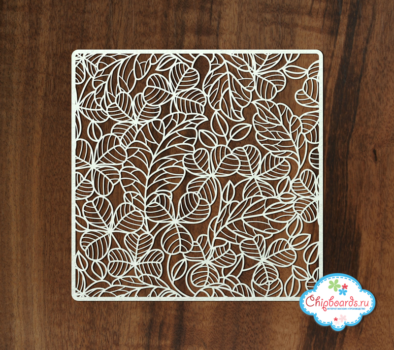 Чипборд Chipboards "Фоновый чипборд "Листики""