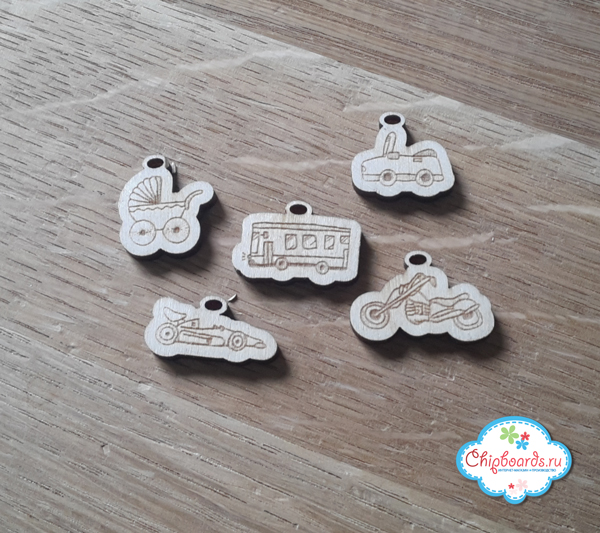 Деревянные украшения Chipboards "Серия "Фишки". Будущий водитель