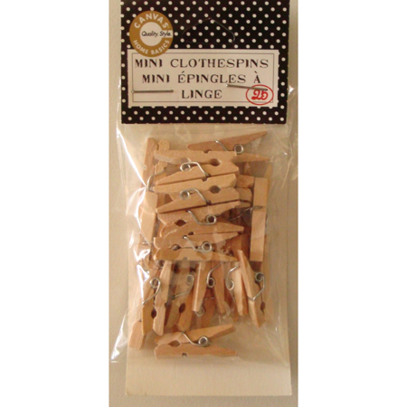 Набор мини-прищепочек Canvas Corp. Цвет натуральный