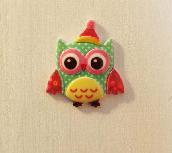 Акриловое украшение "Совёнок",цвет мятный