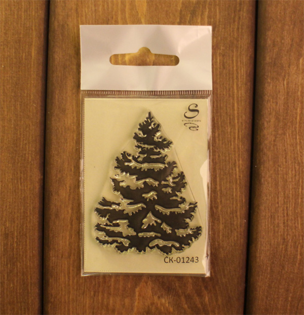 Штамп KatrinCraft "Зимняя елка средняя"