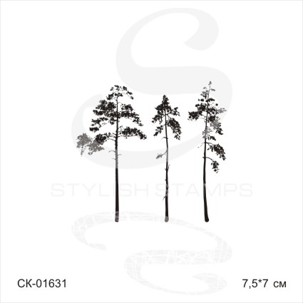 Штамп Stylish Stamps "Три сосны"