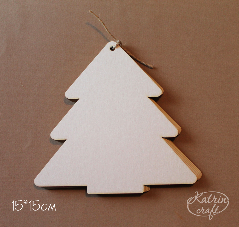 Заготовка для альбома из чипборда "Елка" 5 листов 15*15см