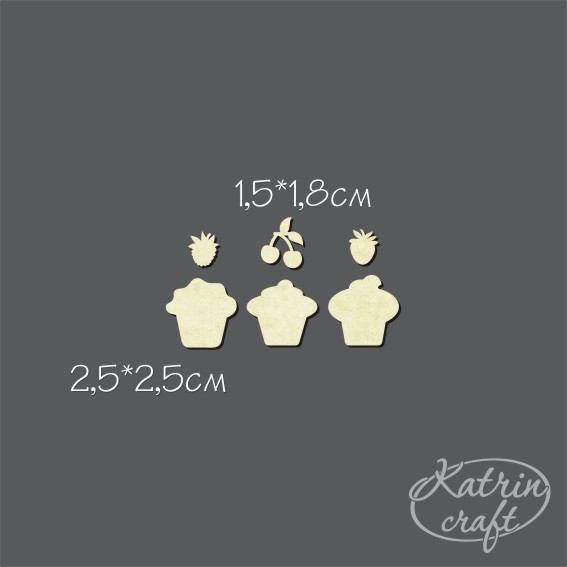 Чипборд "Кексы мини"