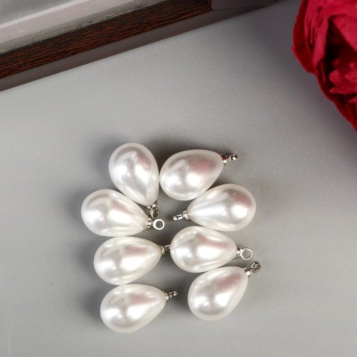 Подвеска "Капелька 13 х 6 мм". Цвет голубой. (92)