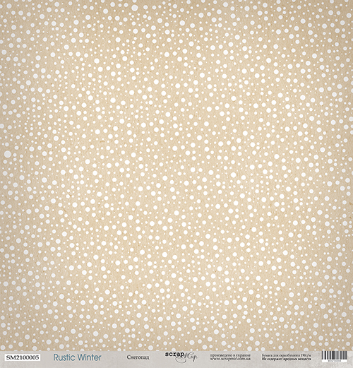 Бумага Scrapмир "Rustic winter", Снегопад (SM143)