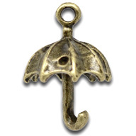 Подвеска металлическая "Зонтик". Цвет античный бронзовый. (33)