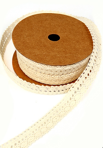 Кружево хлопковое 14 мм, цвет кремовый