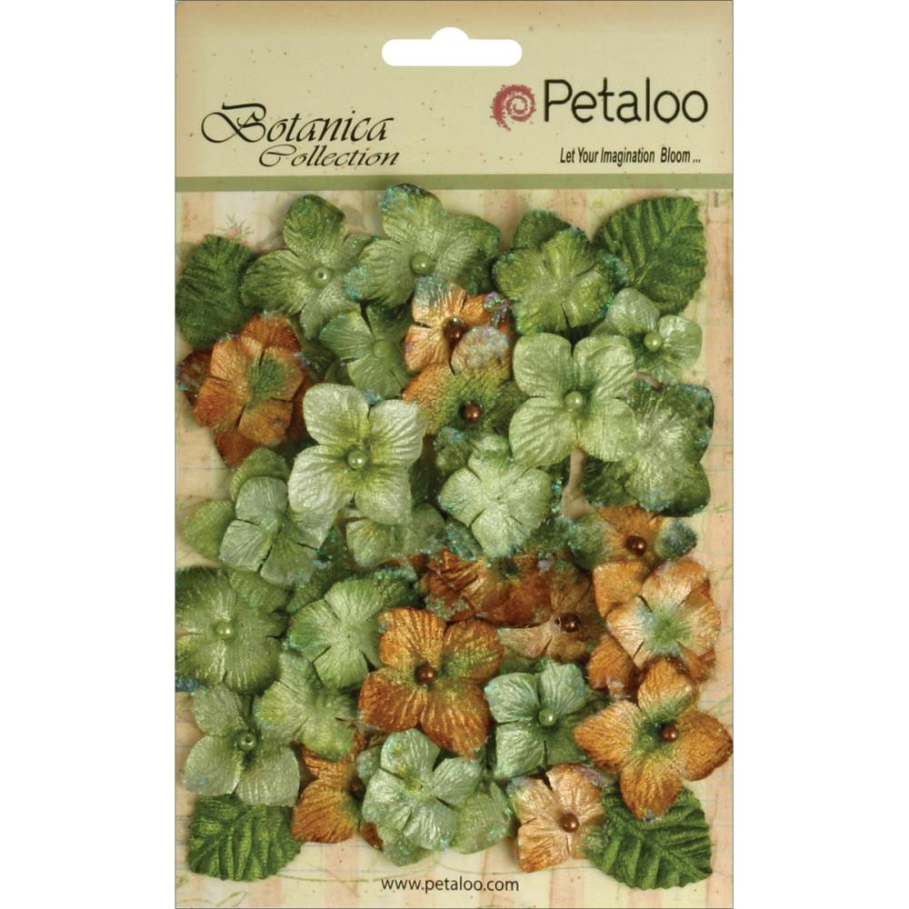 Набор вельветовых гортензий Petaloo " Floral",сажа