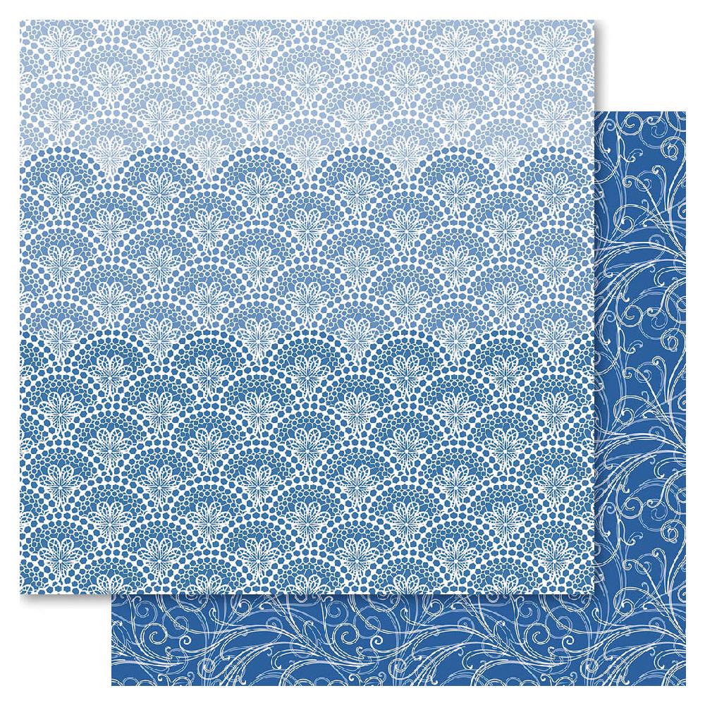 Двусторонняя бумага Ruby Rock-It "Fusion" Blue Doily (RR103)