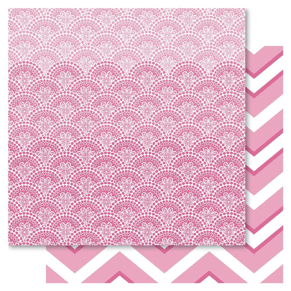 Двусторонняя бумага Ruby Rock-It "Fusion" Pink Doily (RR105)