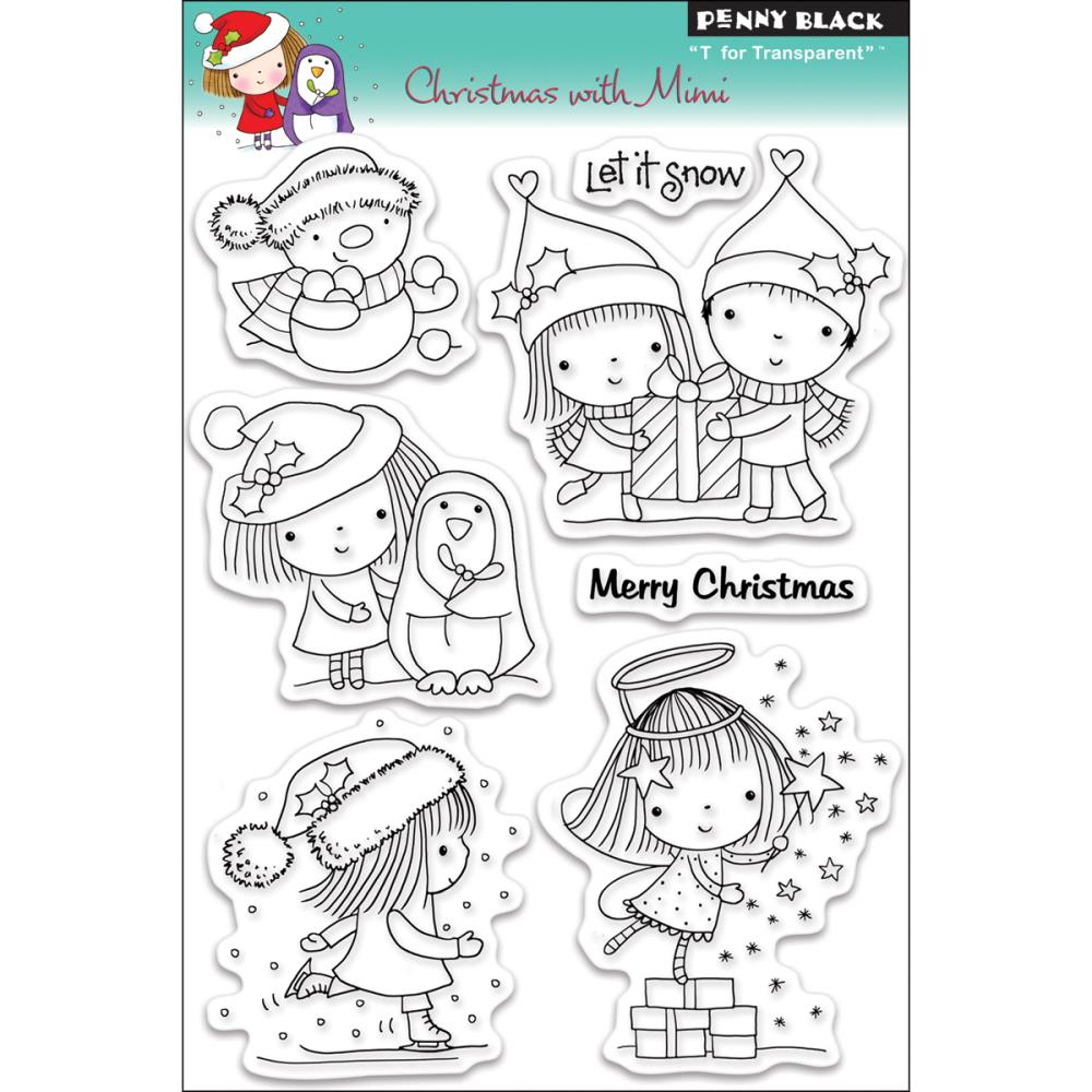Набор штампов Penny Black "Рождественская Мими"