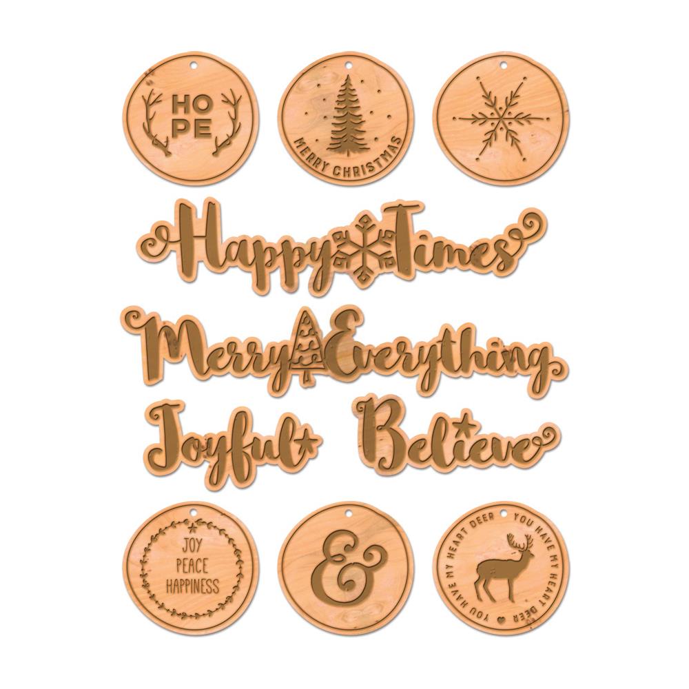 Набор элементов из чипборда под деревоj Fancy Pants "Wish Season"