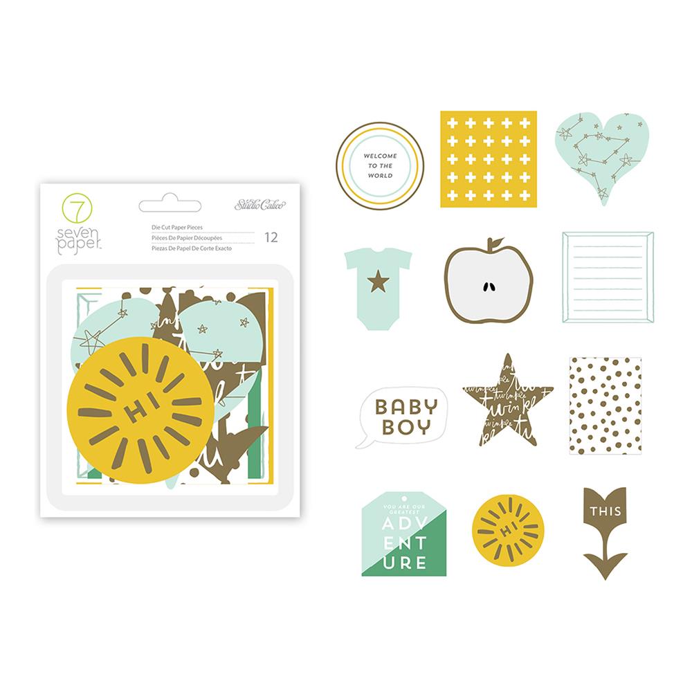 Набор картонной вырубки Studio Calico "Boy" с фольгированием