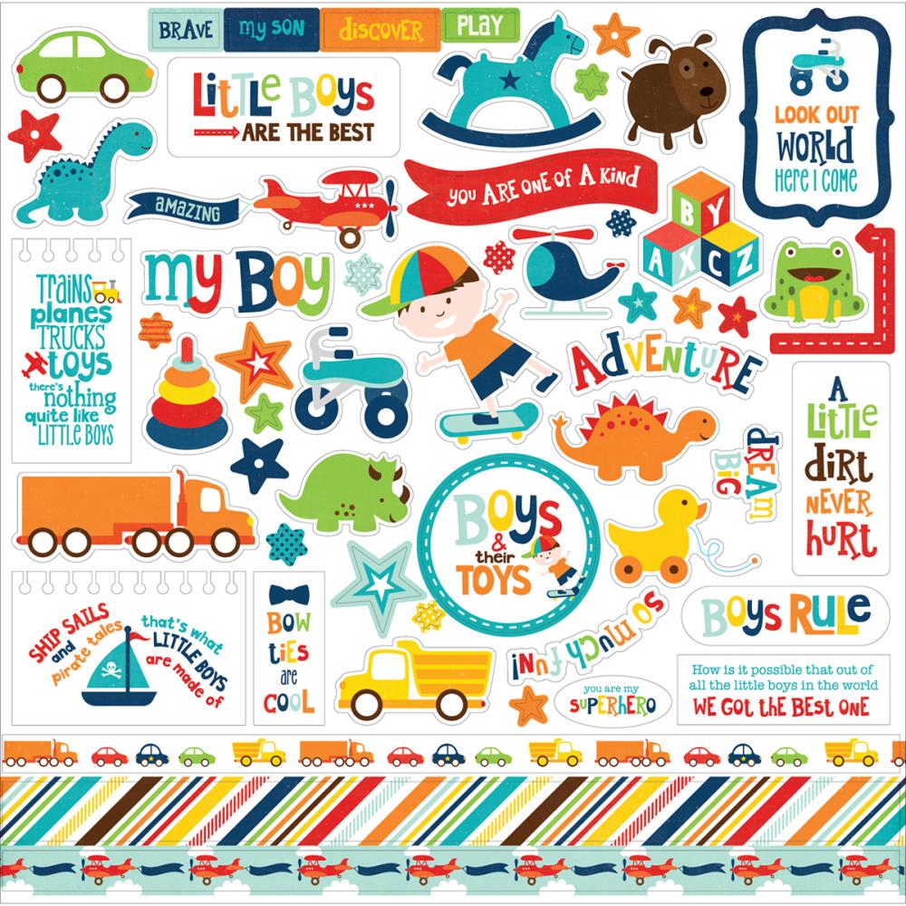 Картонные наклейки Echo Park "Little Man" 30 х 30 см