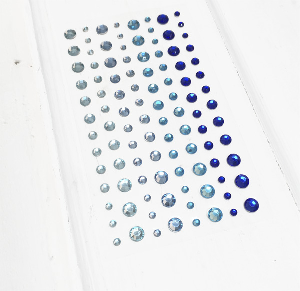 Набор самоклеющихся страз MrPainter , голубые