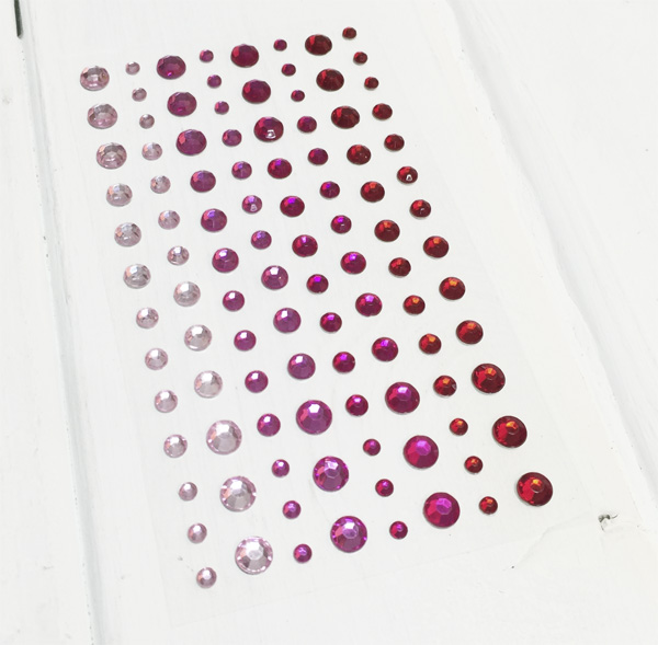 Набор самоклеющихся страз MrPainter , розовые