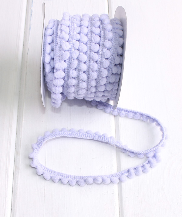 Тесьма с помпонами Blitz, цвет сиреневый