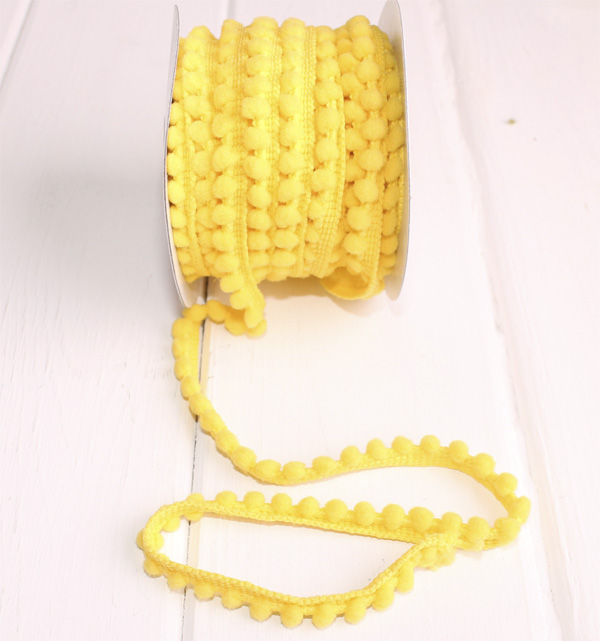 Тесьма с помпонами Blitz, цвет жёлтый