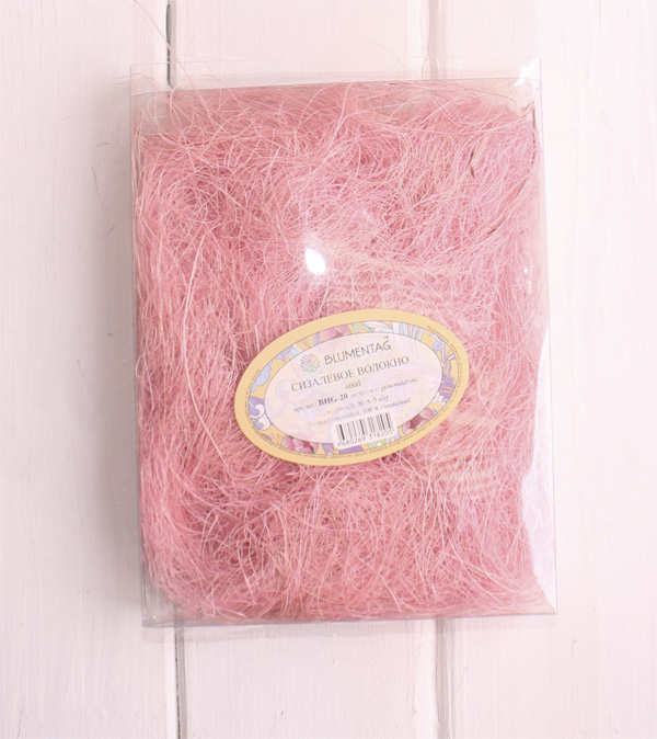 Сизаль 20 грамм, цвет розовый