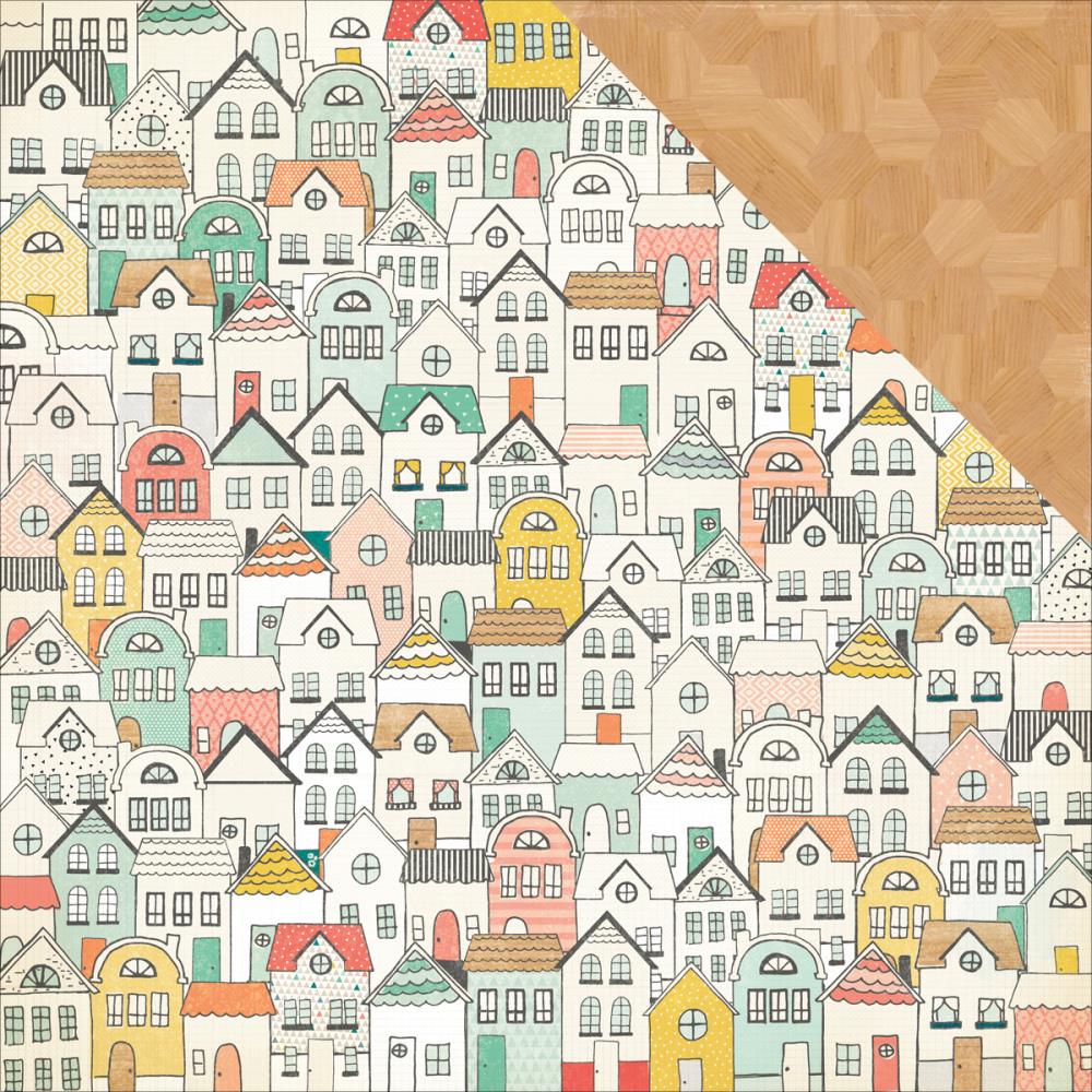 Двусторонняя бумага для скрапбукинга Crate Paper "Wonder ,Cheerful" (Crate75)