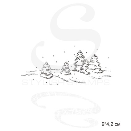 Штамп Stylish Stamps "Зимний ландшафт"