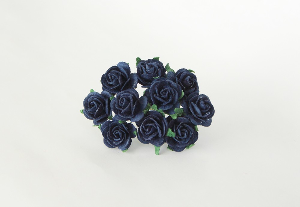 Букет розочек открытых 2 см. Цвет синий