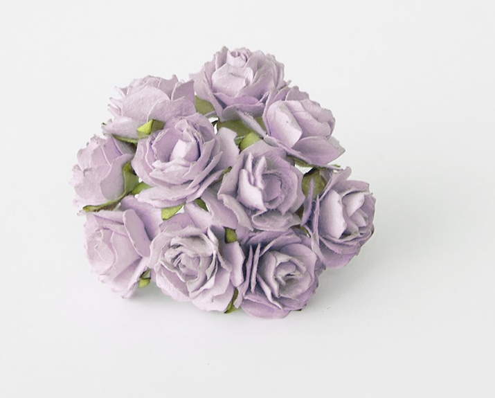 Букет кудрявых роз 2 см Сиреневый