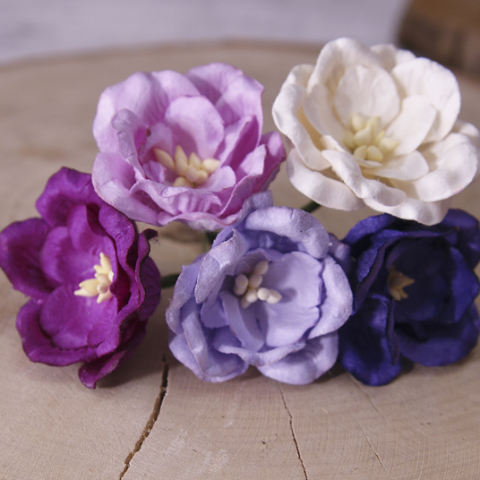 Букет магнолий 3,5 см, цвет фиолетовый микс