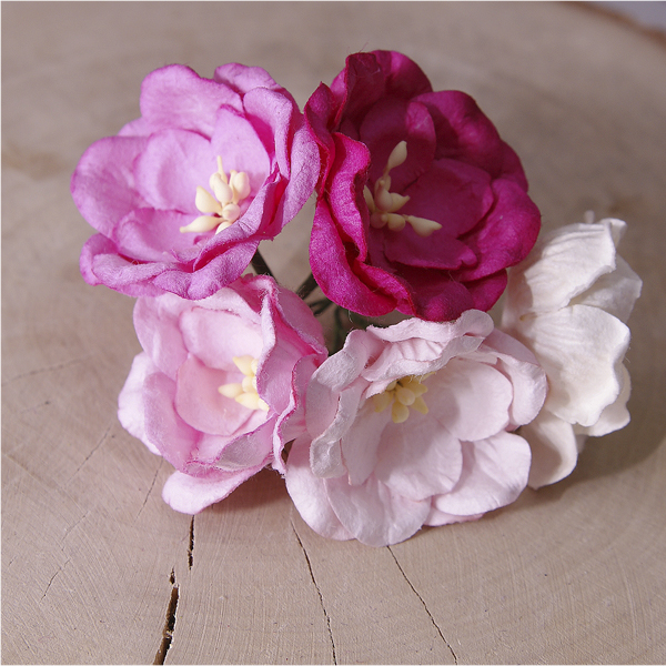 Букет магнолий 3,5 см, цвет розовый микс