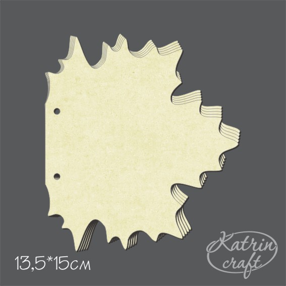 Заготовка для альбома из чипборда "Кленовый лист"