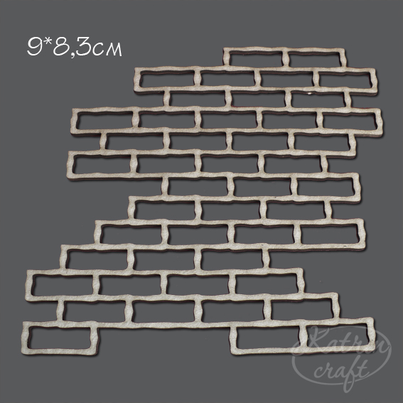 Чипборд "Кирпичная стена маленькая"