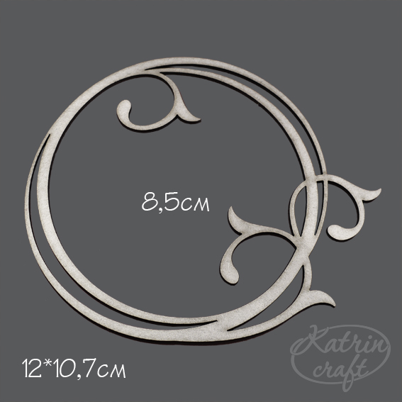 Чипборд "Рамка №7 круглая маленькая "