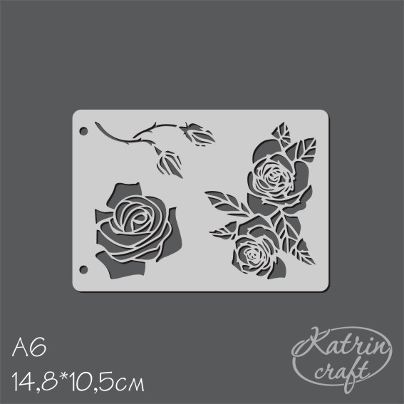 Трафарет Katrin craft А6 "Розы"