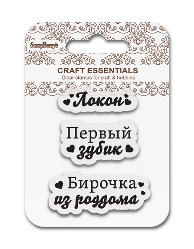 Набор штампов Scrapberrys "Бирочка из роддома"