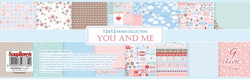 Набор бумаги 30,5х30,5 см Scrapberrys "Про Любовь"