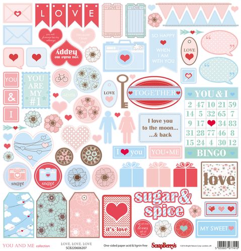 Бумага Scrapberrys " Про Любовь" Нежность (SB602)