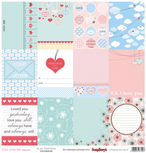 Бумага Scrapberrys " Про Любовь" Любовь повсюду (SB603)