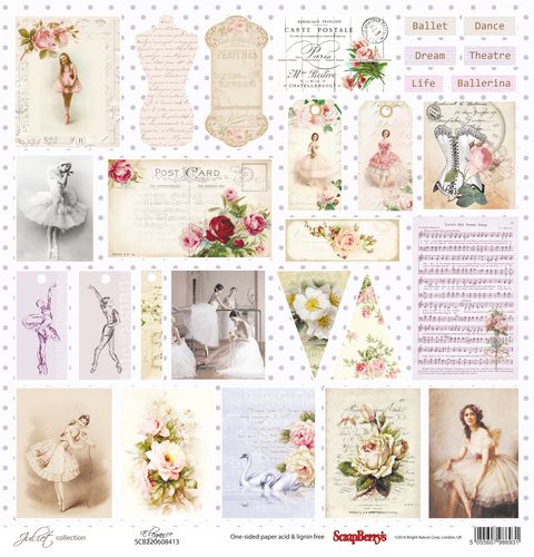 Бумага Scrapberrys " Джульетта" Карточки (SB631)