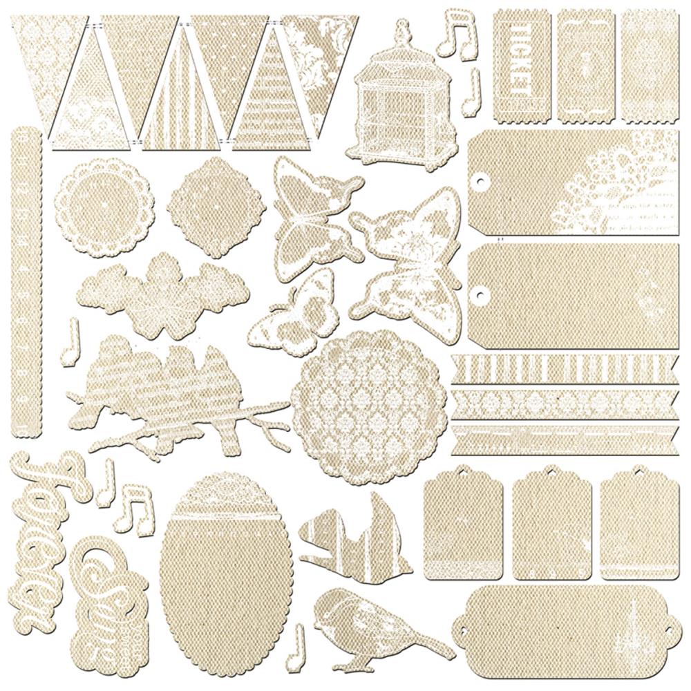 Льняные наклейки Prima Mistable "Lyric"