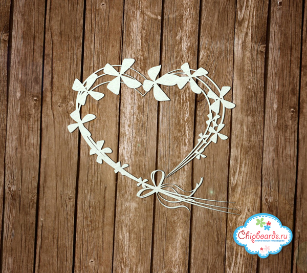 Чипборд Chipboards "Цветочное сердце"