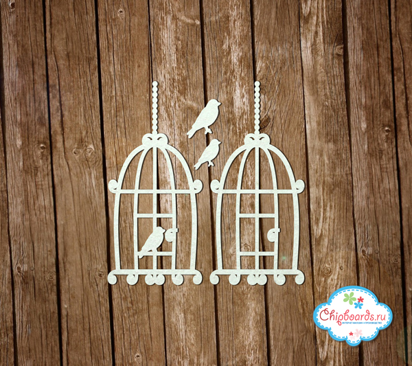 Чипборд Chipboards "Клетки с птичками 1 "