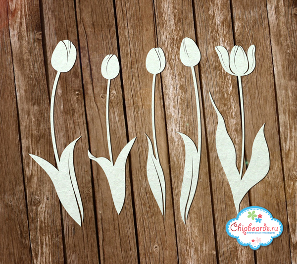 Чипборд Chipboards "Тюльпаны большие"