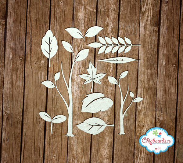Чипборд Chipboards "Набор "Лиственный" "