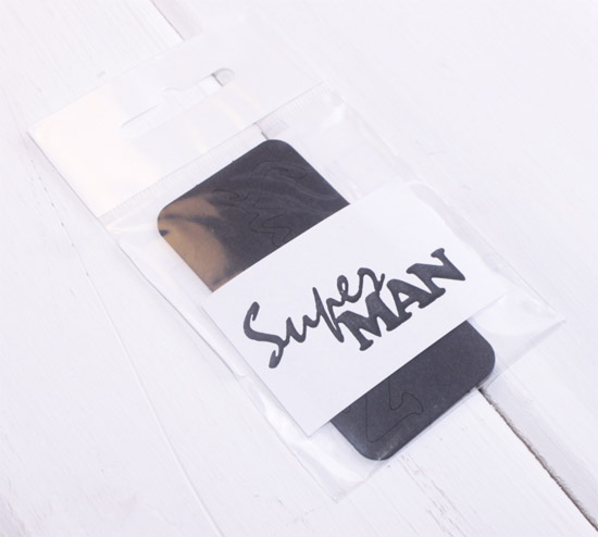 Чипборд "Надпись Super Man №2 черная"