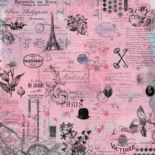 Бумага CraftPremier "Сердце богемы" Парижские заметки (CRP33)