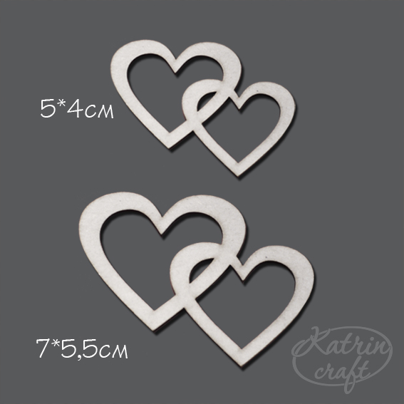 Чипборд "Сердечки №1"