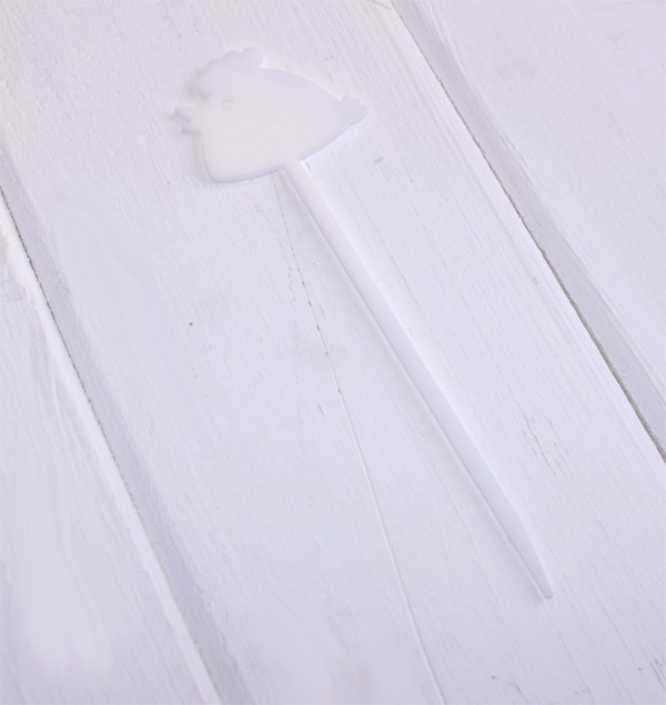 Топпер акрил Katrin craft "Пасха курочка", цвет белый